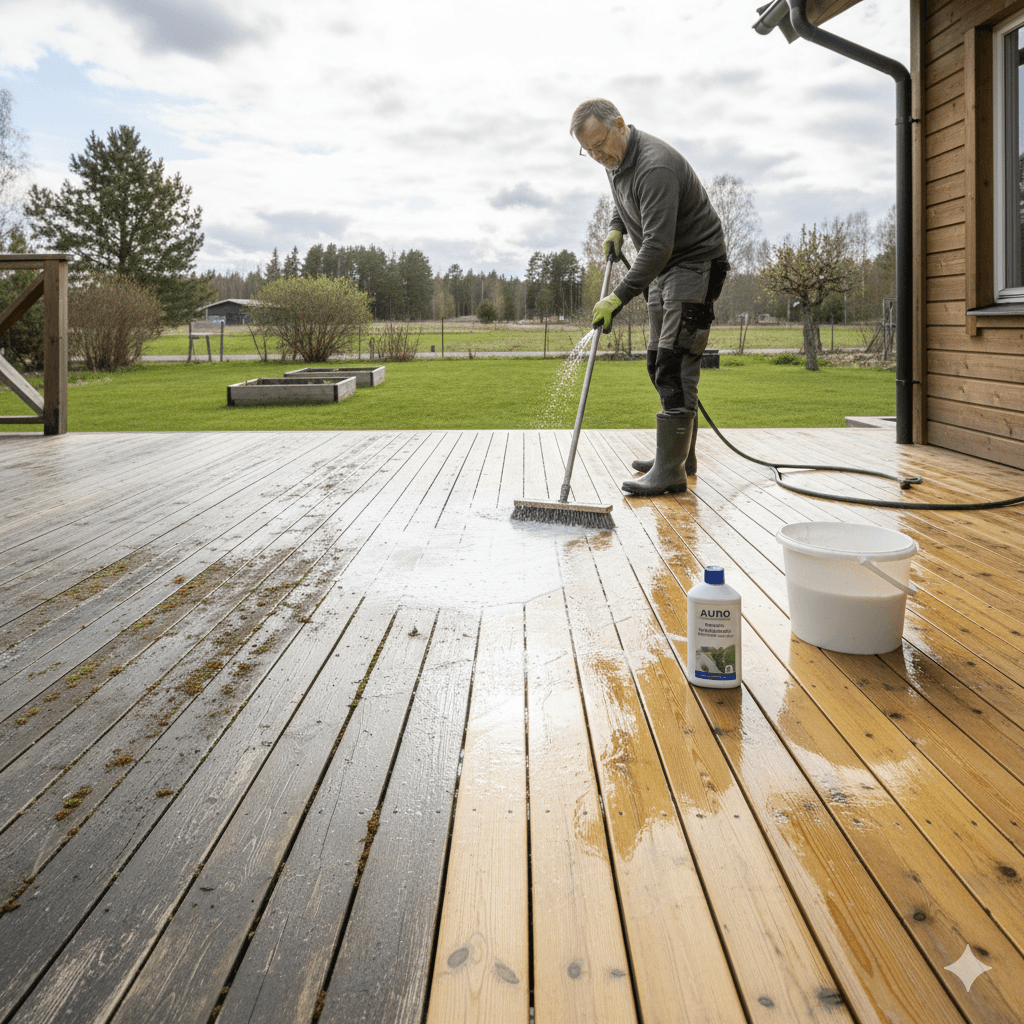 tehokas terassinpesuaine.