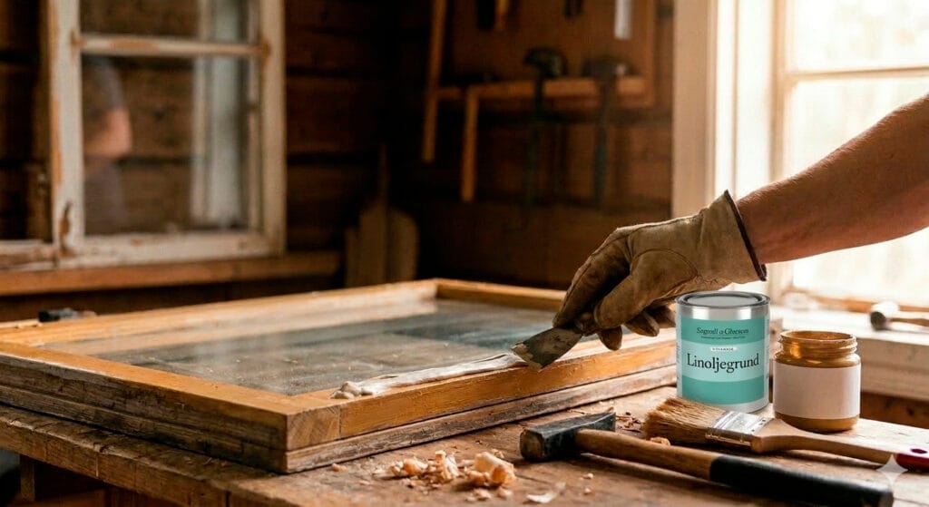 opi miten ikkunat kunnostetaan pellavaöljymaalilla