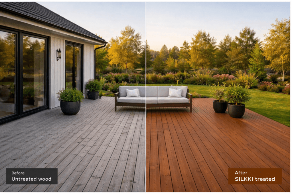 Vnkit terassin käsittelöyyn: Miten käsitellä terassi kestävästi.